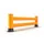aanrijdbeveiligingsplank,dubbele plank,HxL 600x2500mm,HDPE,geel/zwart