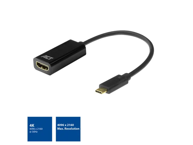 Adapter ACT USB-C naar HDMI 4K 30Hz 0.15 meter