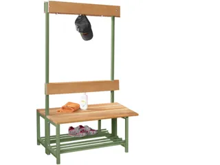 dubbele zitbank,HxLxD 1600x1000x770mm,onderstel RAL6011 - 2