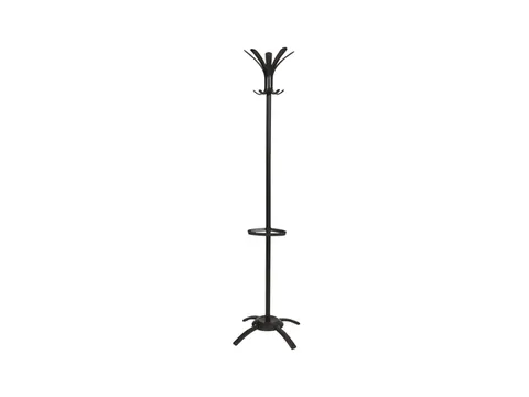 Cleo design kapstok met 5 dubbele haken 175 cm metaal zwart
