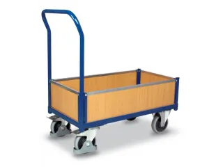 Platformwagen 400kg Laadvlak Lxb 850x460mm Met Bak Ral 5010 Beuken - 2