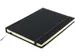 Carnet alphabet Kangaro A5 A-Z couverture rigide en lin noir, 208 page