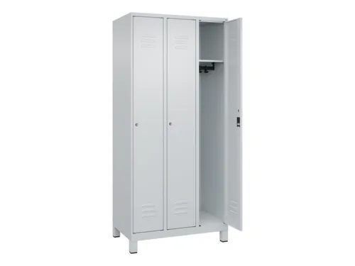 locker,HxBxD 1950x900x500mm,3vak,vak B 300mm,cil.-slot,voeten
