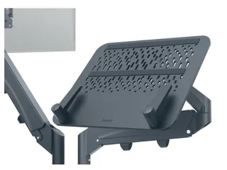 Monitor- en laptoparm Leitz Ergo ruimtebesparend dubbel donkergrijs - 2