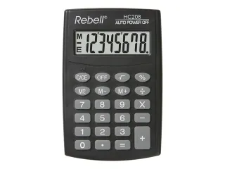 Calculator Rebell-HC208-BX zwart pocket - 2