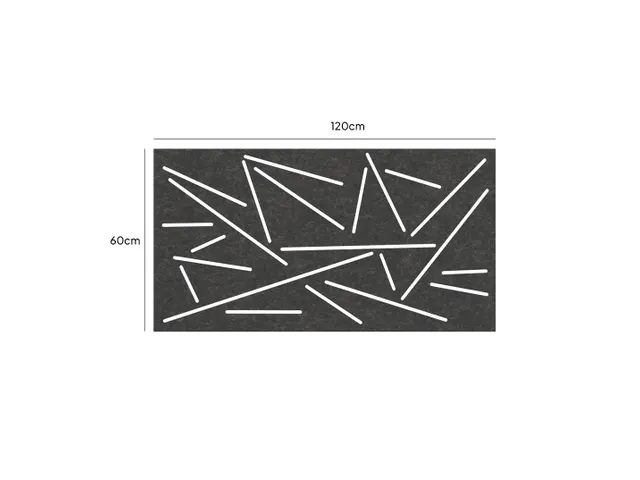 Ecran de séparation acoustique motif découpé 60x120cm Noir