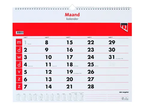 Maandkalender 2026 Quantore