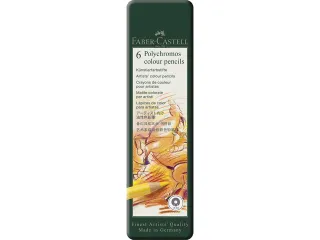 Kleurpotlood Faber-Castell Polychromos blik 6 stuks basiskleuren - 3