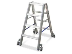 Vouwladder Aluminium Beide Zijden 2x4treden Verrijdbaar L 1 71m