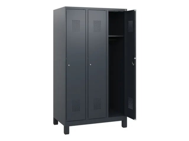 schoollocker,HxBxD 1630x900x500mm,3vak,vak B 300mm,cil.-slot,voeten