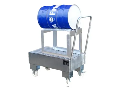 verrijdbare opvangbak,v. 1x60l vat,opvangvol. 61l,HxBxD 1075x500x940mm