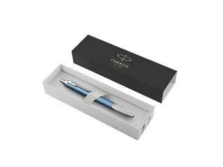 Balpen Parker IM Premium Grey Blue CT Medium Blauwe inkt - 2