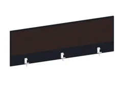 baliepaneel,v. bureau,aanbouw achter,B 1400mm,CC-zwart,BN2036-bruin