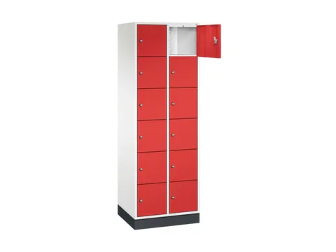 lockerkast,HxBxD 1950x620x500mm,2x6vakken,cil.-slot,sokkel