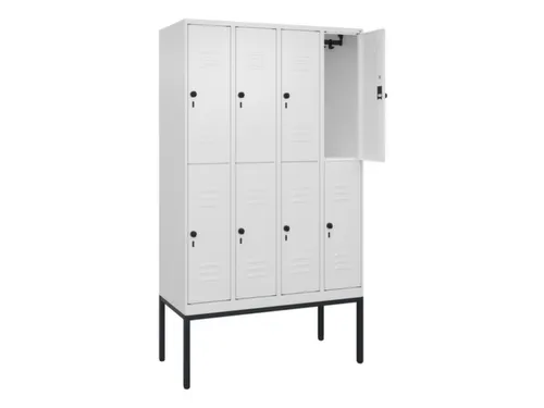 dubbeldekse locker,HxBxD 2120x1200x500mm,4x2vak.,vak B 300mm