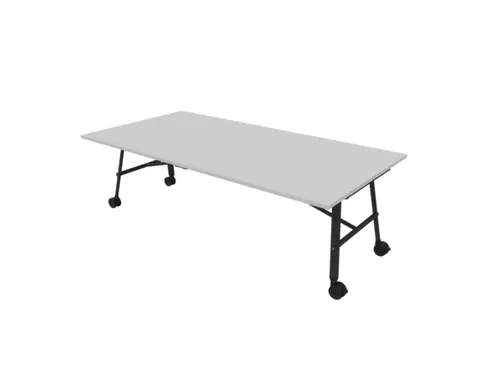 klaptafel,HxBxD 750x2400x1200mm,hoekig,4voeten donkergrijs,ovale buis