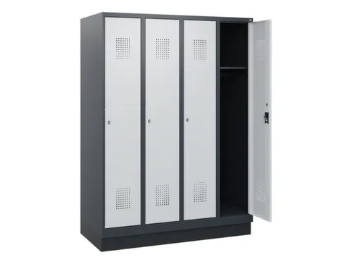 schoollocker,HxBxD 1630x1200x500mm,4vak,vak B 300mm,cil.-slot,sokkel