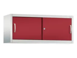 opzetkast,v. schuifdeurkast,romp RAL7035,front RAL3003