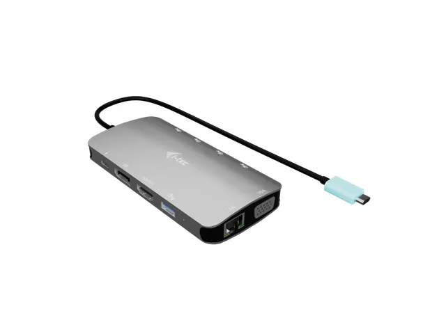 USB-C Metal Nano 3x Display (DP, HDMI and VGA) Docking Station + Power