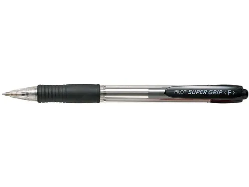 Balpen Pilot Super Grip F 0.7mm Fijne punt Zwart