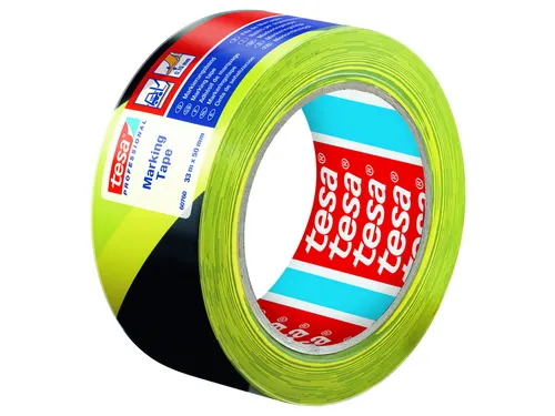Markeringstape tesa Professional 60760 PV1 50mmx33m geel-zwart