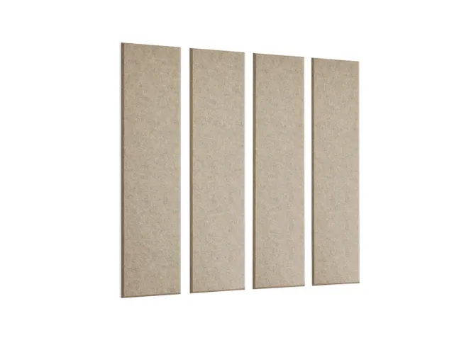 Akoestische PET-vilt wandtegels 30x120cm Beige 4 Stuks