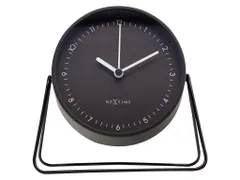 Wekker Nextime Berlin Table 14x13 cm zwart metaal