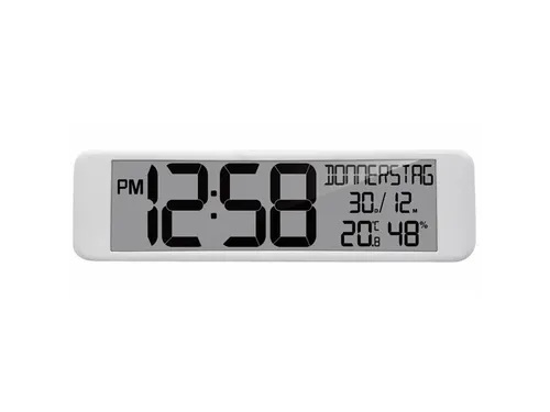 Digitale wandklok Technoline WS 8120 440x120x30mm wit XXL