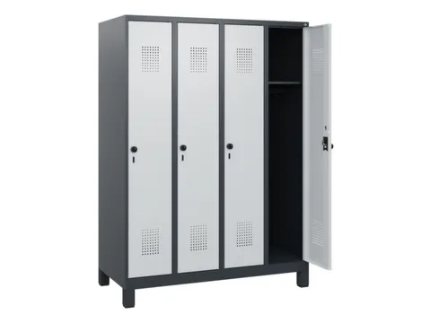 schoollocker,HxBxD 1630x1200x500mm,4vak,vak B 300mm,draaigrendel