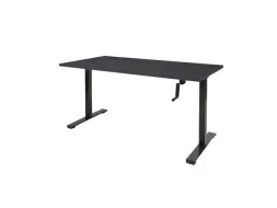 Dextro Slinger Bureau Zit-sta T-poot 160x80 Hout Zwart 25mm Zwart