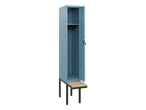 locker met bank,HxBxD 1950x300x815mm,1vak,vak B 300mm,draaigrendel