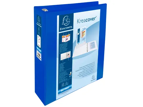 Ringmap Pp Personaliseerbaar Kreacover 4D-Ringen 60mm A4 Maxi Blauw