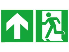 Borden Voor Vluchtroutesignalering,Nooduitgang Links,Pijl Links Omhoog