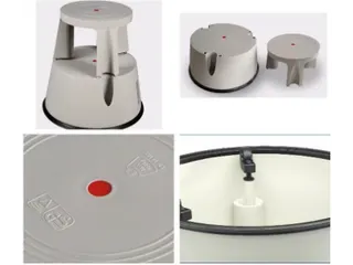 Opstapkruk 150kg Rood Met Wielen - 6