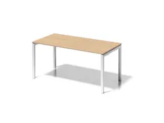 bureau HxBxD 740x1600x800mm blad esdoorn 4-voeten verkeerswit