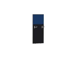 baliepaneel,v. bureau,aanbouw rechts,B 600mm,CC-zwart,BN6016-blauw