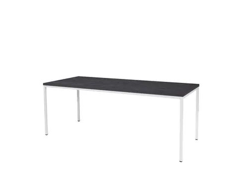 Domino Basic Tafel Vaste Hoogte 200x80 houtprint schaduw wit 4-poots