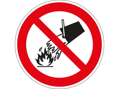 Verbodsbord,Verboden M. Water Te Blussen,Sticker,Folie,Standaard