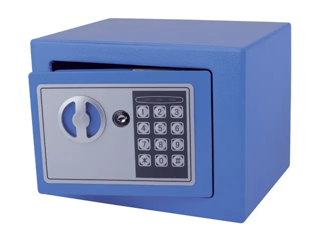 Kluis Pavo mini elektronisch 230x170x170mm blauw