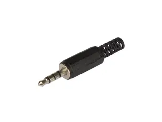 Mannelijke 3.5mm Stereo Jack - Zwart - 4 Aansluitingen - 1