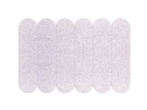Akoestische PET-vilt ovale stroken lichtgrijs 30x120cm 6 stuks