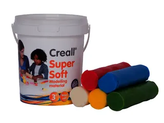 Klei Creall supersoft rood/blauw/groen/geel/wit assorti - 2