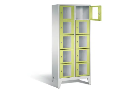 Lockerkast 1850x810x500mm 2x5 vakken Cilinderslot Poten, RDS1108060