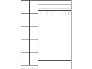 locker met kapstok,HxBxD 1950x1410x480mm,romp RAL7021,front RAL7021 - 5