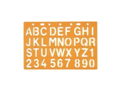 Sjabloon Standardgraph letters en cijfers 20mm