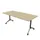 klaptafel,HxBxD 750x1800x700mm,hoekig,T-voet donkergrijs,ovale buis