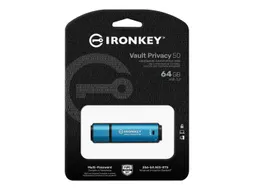 Kingston Technology IronKey Vault Privacy 50 USB Stick 64gb Blauw
