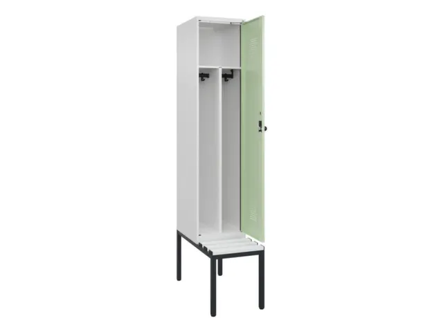 locker met bank,voor scheiding van kleding,HxBxD 2120x400x815mm,1vak