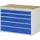 ladekast 825x1145x650mm 5laden cilinderslot RAL7035 RAL5010 beuken
