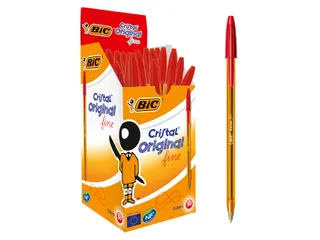 Balpen Bic Cristal fijn rood - 2